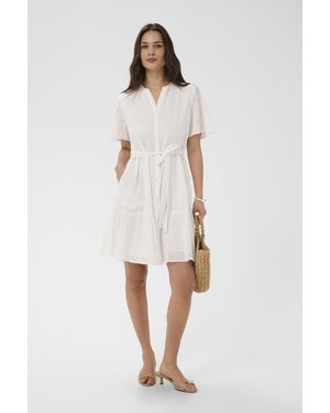 Kaffe Jurk Kafiona Jurk Loose Fit - Wit