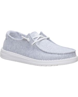 HEYDUDE Wendy Stretch Jersey Textile Light Loafers - Blue
