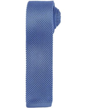 PREMIER Adult Slim Knitted Tie (Mid) - Blue
