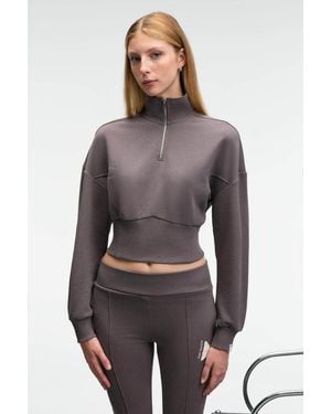 Grimelange Regular Fit Half-Zip Sweatshirt - Grey