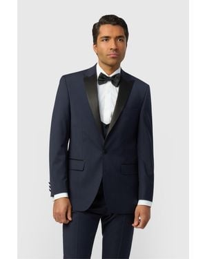 Scott Long Sleeve Skinny Tuxedo Jacket - Blue