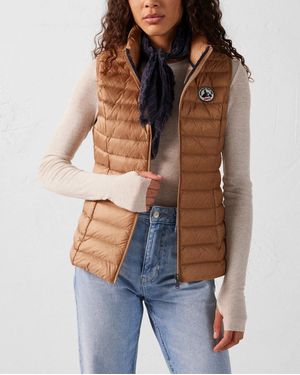 J.O.T.T Seda Down High Neck Gilet - Brown