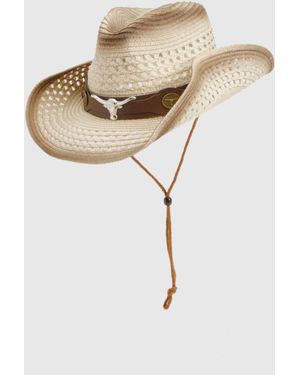 Boohoo Burnish Straw Cowboy Hat - Natural