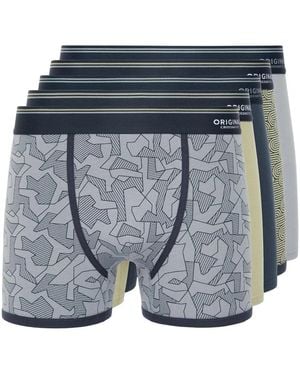 Crosshatch Spherigon Boxer Shorts (Pack Of 5) - Grey