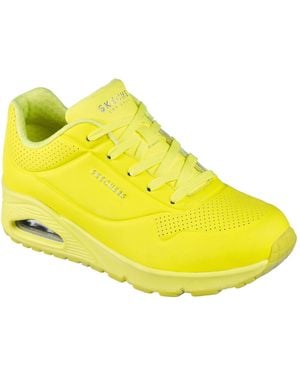 Skechers Lace Up Trainer Low Top Trainers - Yellow