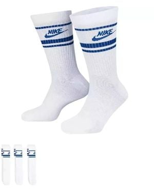 Nike Sportswear Dri-Fit 3 Pair Socks - Blue