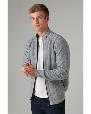 Kensington Eastside Sherpa Lined Zip-Through Cardigan - Grey