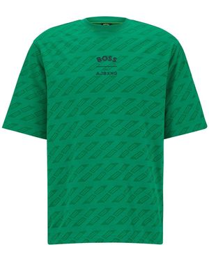 BOSS Crew Neck Short Sleeve Regular Fit T-Shirt - Green