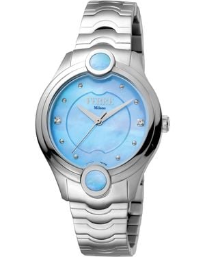 Ferré Fm1L083M0041 Dial Stainless Steel Watch - Blue