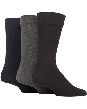 Sock Shop 3 Pack Plain And Patterned Bamboo Socks - Blue