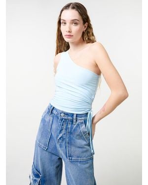 Pink Vanilla Asymmetric Top - Blue