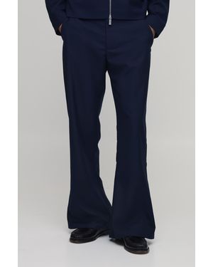 BoohooMAN Flared Fit Tailored Co-Ord Trousers - Blue