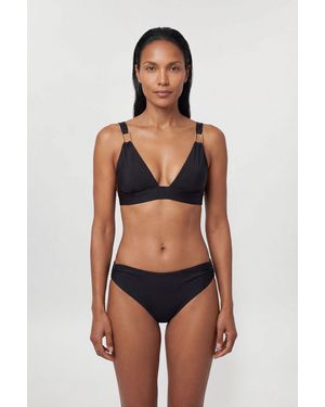 Karen Millen Trim Detail Bikini Top - Black