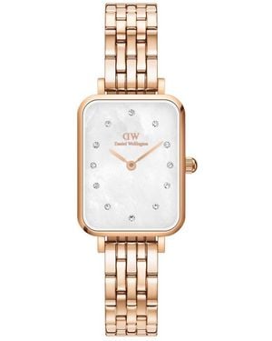 Daniel Wellington Dw00100620 Ladies Quadro Link 20Mm Watch - Metallic