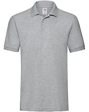 Fruit Of The Loom Premium Heathered Polo Shirt (Athletic Heather) - Grey