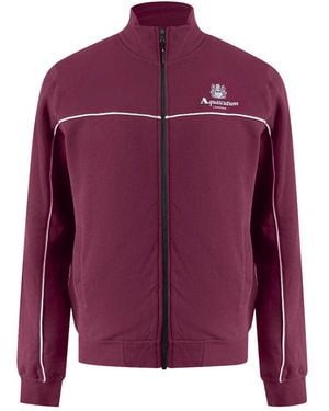 Aquascutum Active Piping Mock Neck Cordovan Fleece - Purple