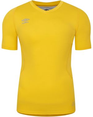 Umbro Adult Elite V Neck Base Layer Top - Yellow