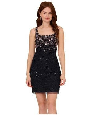 Adrianna Papell Beaded Tank Dress - Blue