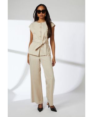 PRINCIPLES Button Detail Waistcoat - White