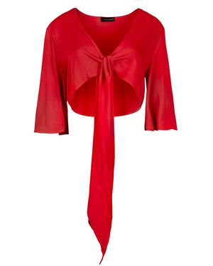 Conquista Rode Bolero Top - Rood