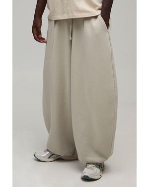 BoohooMAN Balloon Fit Pleated Jogger - Brown