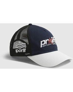 River Island Trucker Cap Prolific Star Embroidered Cotton - Blue