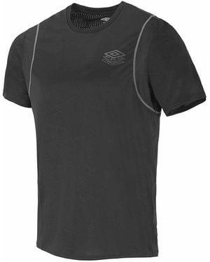 Umbro Graphic Logo Short Sleeve Crew Ptf Poly T-Shirt 65844G Kmk - Black