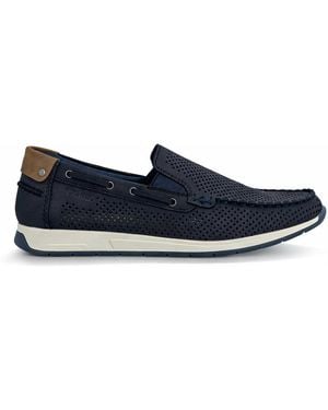 Rieker 11957 Loafers Nubuck - Blue