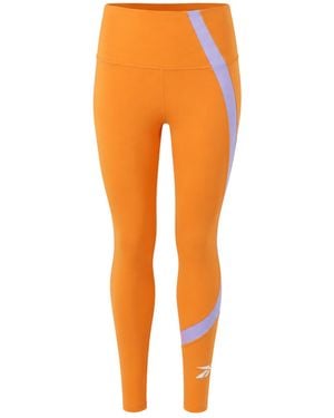 Reebok Wor Big Logo Leggings Cotton - Orange