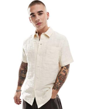 Farah Fleet Short Sleeve Revere Collared Shirt - White