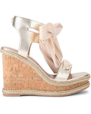 Carvela Kurt Geiger Sorrento Scarf Wedge Heels - Natural