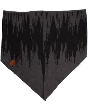 Buff Wool Poncho Scarf 126600 - Black