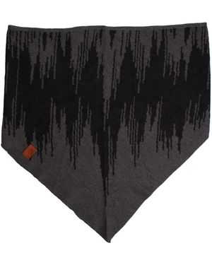 Buff Wool Poncho Scarf 126600 - Black