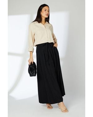 PRINCIPLES Parachute Drawstring Midi Skirt - White