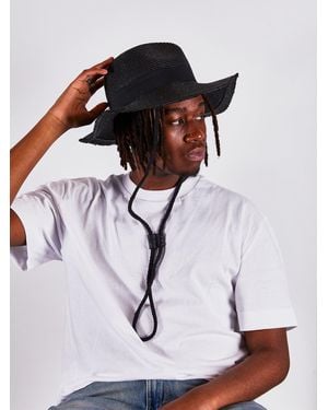 SVNX Riley Straw Boater Hat - White