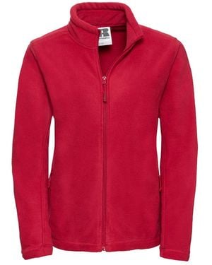 Russell Ladies Full Zip Outdoor Fleece Jacket (Classic) - Red