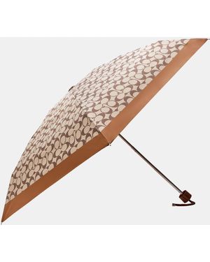 COACH Uv Signature Mini Umbrella - White