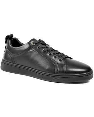 Jones Bootmaker Salvador Leather Lace Up Trainers - Black