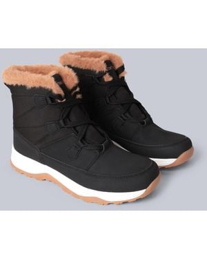 Mountain Warehouse 'Filey' Snow Boots Faux Fur Lined Proof Winter Shoes - Black