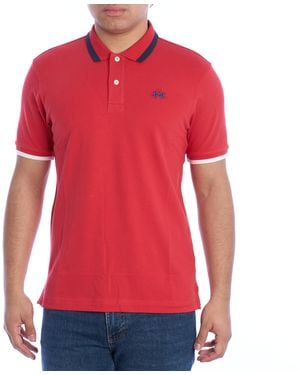 La Martina Ymp006-Pk001 Slim Fit Short Sleeve Polo Shirt - Red