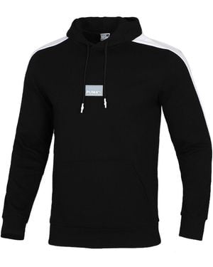 PUMA Avenir Graphic Hoodie Taped Logo Jumper 598233 01 Textile - Black