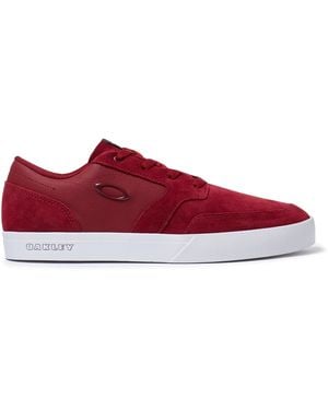 Oakley Lighthouse Lace-Up Smooth Leather Trainers 13550 4St - Red