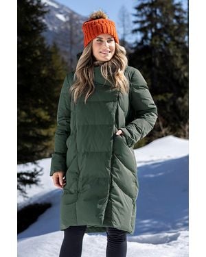 Mountain Warehouse Cosy Wrap Down Padded Jacket Water Resistant Warm Puffer Winter Coat - Green