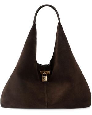 Kurt Geiger Suede Brixton Slouch Hobo Bag - Black