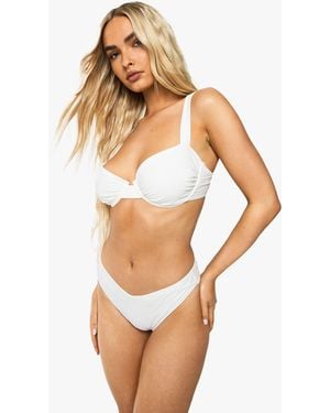 Boohoo Swimwear Essentials V Front Tummy Control Brief - White