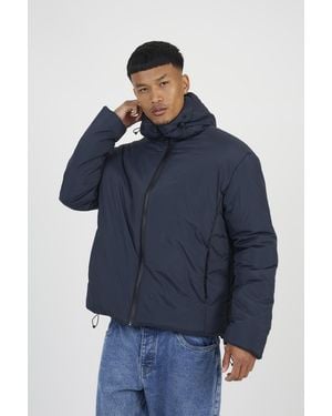 Brave Soul Padded Hooded Jacket - Blue