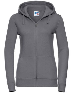 Russell Ladies Authentic Full Zip Hoodie (Convoy) - Grey