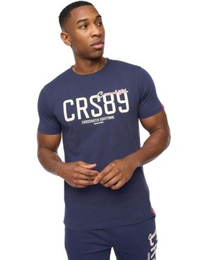 Crosshatch Ellsworth T-shirt (marine) - Blauw