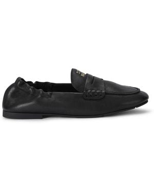 Steve Madden Leather Newbury Loafers - Black