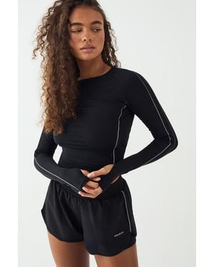 DSGN Studio Reflective Piping Sculpt Long Sleeve Top - Blue